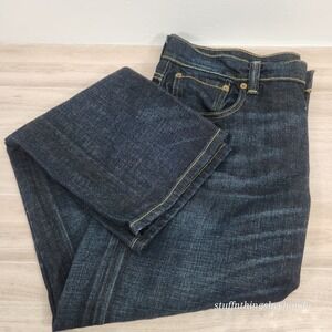 LEVI'S 511 Dark‎ Wash Skinny Jeans Men's W36/L30 Slim Fit Zip Fly Faded Whiskers